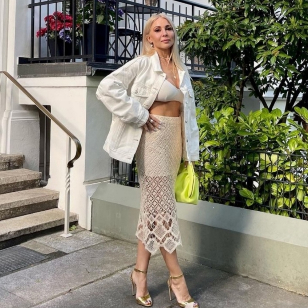 NWT Zara Crochet Midi Skirt